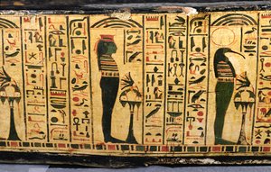 Detail der äußeren Sargbasis der Mumie von Nesyamun, möglicherweise gefunden in Deir El-Bahri, Neues Reich, ca. 1100 v. Chr. von Egyptian 20th Dynasty