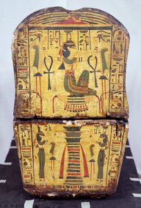Endansicht des Sarges der Mumie von Nesyamun, möglicherweise gefunden in Deir El-Bahri, Neues Reich, ca. 1100 v. Chr. von Egyptian 20th Dynasty
