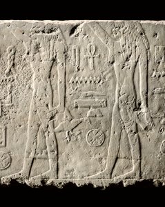 Detail des Reliefs von Pehenuka, Altes Reich, 2465-2323 v. Chr. von Egyptian 5th Dynasty
