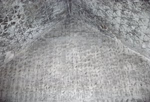 Dach und Wand der Grabkammer der Pyramide von Unas, Altes Reich