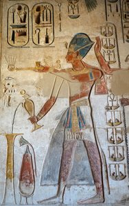 Pharao, Horus-Tempel, Edfu (Fresko)