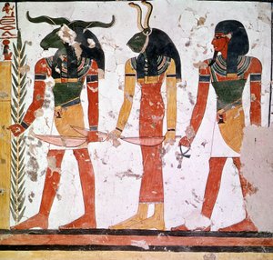 Grab von Nefertari mit den Göttern Knoum und Sekeuti