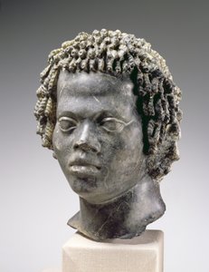 Kopf eines schwarzen Mannes, spätes zweites Jahrhundert v. Chr. von Egyptian Ptolemaic Period