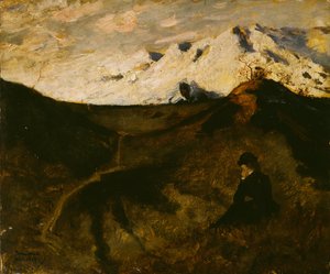 Berge in der Nähe von Innsbruck von Hjalmer Eilif Emanuel Peterssen