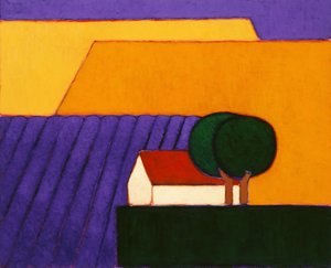 Lavendelfeld, Provence, 2004 von Eithne Contemporary Artist Donne