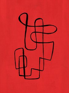 Fette rote abstrakte Linie