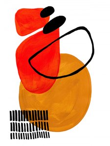 Moderner Rot-Orange Abstrakt