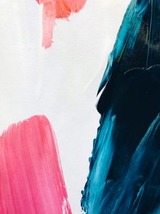 Lebendige Pink-Teal Striche