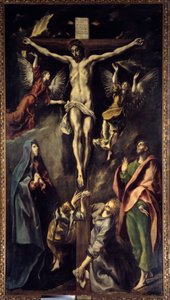 Die Kreuzigung. Gemälde von Domenikos Theotokopoulos genannt El Greco (1541-1614) 17. Jahrhundert. Madrid, Prado-Museum
