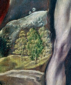 Hl. Johannes der Evangelist und Johannes der Täufer (Detail) von El Greco