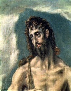 Hl. Johannes der Evangelist und Johannes der Täufer (Detail) von El Greco
