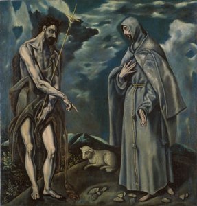 Der heilige Johannes der Täufer und der heilige Franziskus von Assisi von El Greco