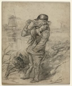 Karikaturporträt des Malers Paul Gabriel von Elchanon Verveer