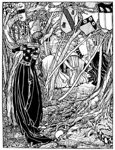 Eine Illustration für Sir Lancelot Du Lake, 1898 von Eleanor Fortescue Brickdale