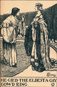 Illustration zu Die zwei Schwestern von Binnorie, ca. 1900 von Eleanor Fortescue Brickdale