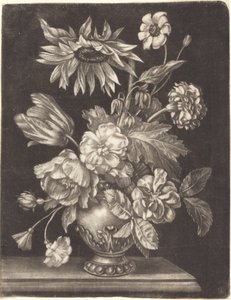 Floral Stillleben mit einer Sonnenblume von Elias Christoph Heiss