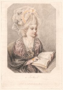 Ein Porträt (Junge Frau, die ein Buch liest) von Elias Martin
