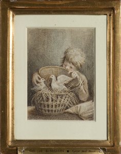 Das unartige Verlangen oder Knabe mit Tauben von Elias Martin