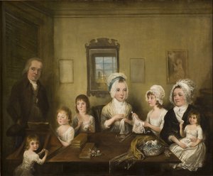 Porträt der Familie Latrobe aus Fulneck von Elias Martin