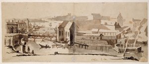 Blick über Helgeandsholmen von Elias Martin