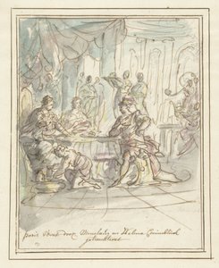 Paris empfangen von Menelaos und Helena