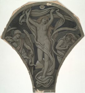 Cartoon für Luna, aus den sechzig Studien für die Decke von Huntington von Elihu Vedder