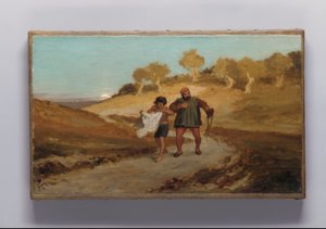 Die Fabel vom Müller, seinem Sohn und dem Esel von Elihu Vedder