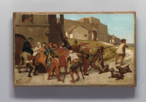 Die Fabel vom Müller, seinem Sohn und dem Esel von Elihu Vedder