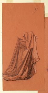 Draperie (Studie für Ölgemälde, "Hochzeitsprozession" oder "Der Tanz", 1872–79 von Elihu Vedder