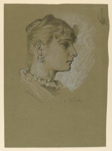 Kopf einer Frau, Profil: Rosina von Elihu Vedder