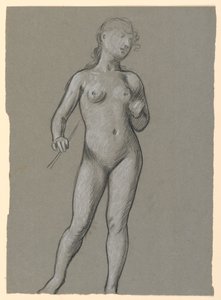 Studie eines weiblichen Aktes, ca. 1885 von Elihu Vedder