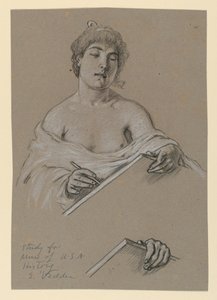 Studie für "Muse der Geschichte" von Elihu Vedder