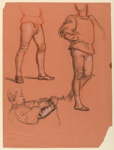 Studie für "Hochzeitsprozession" von Elihu Vedder