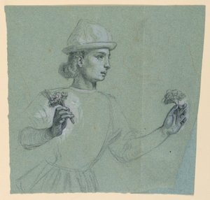 Studie für "Hochzeitsprozession" von Elihu Vedder