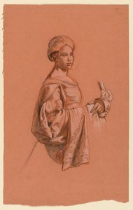 Studie für "Hochzeitsprozession" von Elihu Vedder