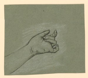 Studie des Handgelenks und der linken Hand
