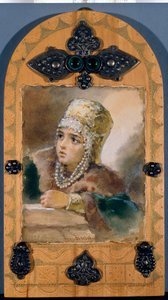Die Prinzessin (Illustration des Gedichts "Die Meerjungfrau" von Alexander Puschkin)