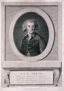 Andre Ernest Modeste Gretry, graviert von Louis Jacques Cathelin, 1786