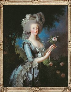 Porträt von Königin Marie-Antoinette, auch Marie Antoinette mit einer Rose genannt