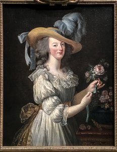 Marie Antoinette in einem Musselinkleid