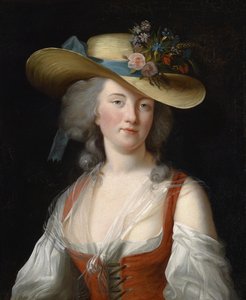 Porträt von Anne Catherine Le Preudhomme de Chatenoy, Comtesse de Verdun, als feine Gärtnerin, ca. 1780 von Elisabeth Louise Vigee Lebrun