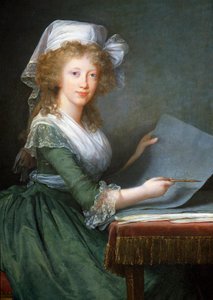 Porträt von Marie Louise von den beiden Sizilien (oder Bourbon-Sizilien) (1773-1802), Ehefrau von Ferdinand III., Großherzog der Toskana (Detail) von Elisabeth Louise Vigee Lebrun