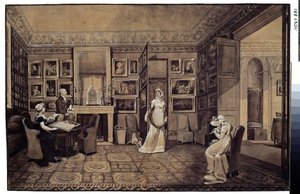 Zeichensaal im Haus des Prinzen Iwan Iwanowitsch Bariatinski in Altona von Elisabeth Louise Vigee Lebrun