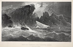Abschied von Godsend Ledge, Illustration aus der zweiten Grinnell-Expedition auf der Suche nach Sir John Franklin, 1856 von Elisha Kane