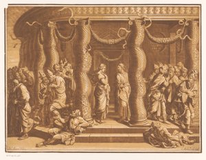 Christus und die Ehebrecherin von Elisha Kirkall