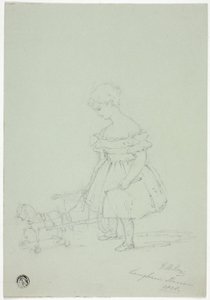 Mädchen mit Spielzeugpferd im Langham House von Elizabeth Murray
