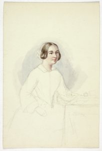 Junge Frau am Schreibtisch von Elizabeth Murray