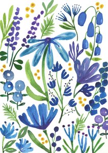 Blaue Blumen, 2018 von Elizabeth Rider