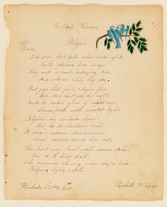 An Miss Wheaton, Religion, 1830