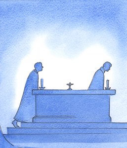 Im Laufe der Jahre verlässt ein Priester den Altar und ein anderer folgt seinen Fußstapfen, um das Heilige Opfer darzubringen